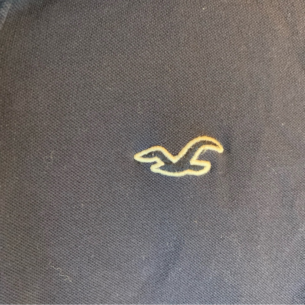 Hollister Mens XS Polo Advanced Stretch Preppy Golf Outdoors Navy Casual Sports - Picture 5 of 12